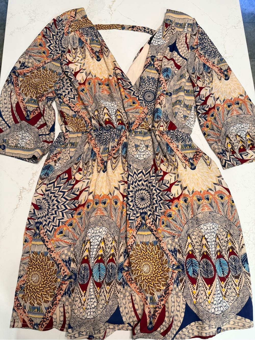 Bohemian Printed Dress in Multi-Color